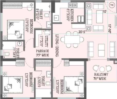 3 BHK Flat in Amar Tree Kingslynn Residency in Sodepur, Kolkata - Image 929603