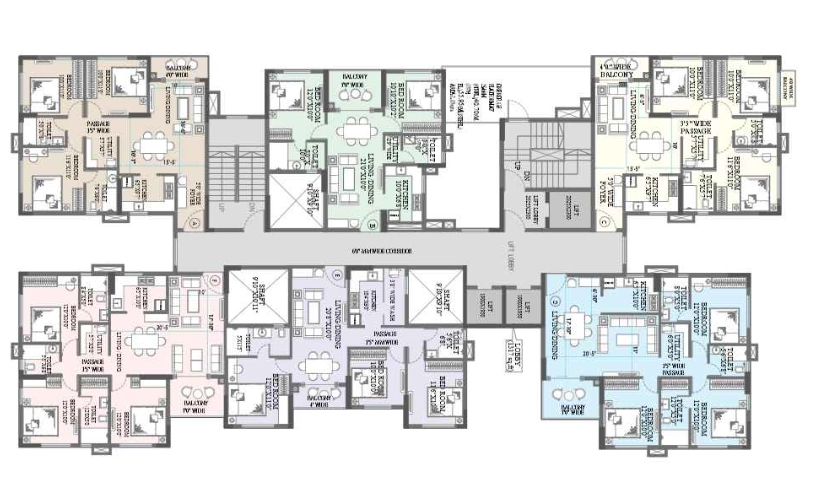 Floor Plan of Amar Tree Kingslynn Residency in Sodepur, Kolkata - Image 431269