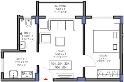 1 BHK Flat in Rajyog Heights in null, Nashik - Image 929612
