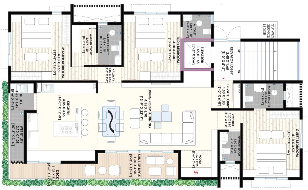 3 BHK Flat in Rohan Nirvana in null, Nashik - Image 929618