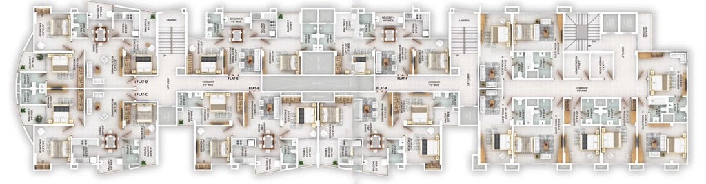 Floor Plan of Buildtech The Edge in Dharapur, Guwahati - Image 431318