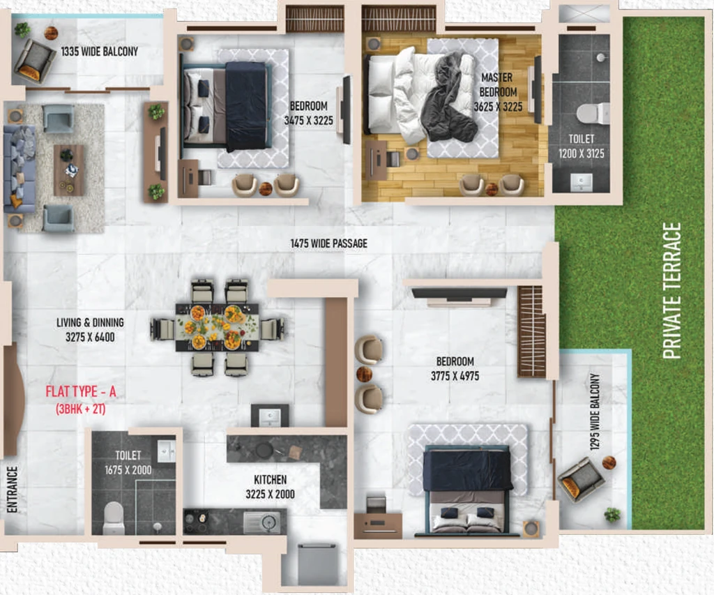 3 BHK Flat in Biswas Ora Heights in Park Circus, Kolkata - Image 929637
