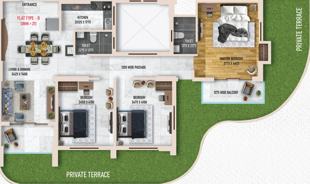 3 BHK Flat in Biswas Ora Heights in Park Circus, Kolkata - Image 929638
