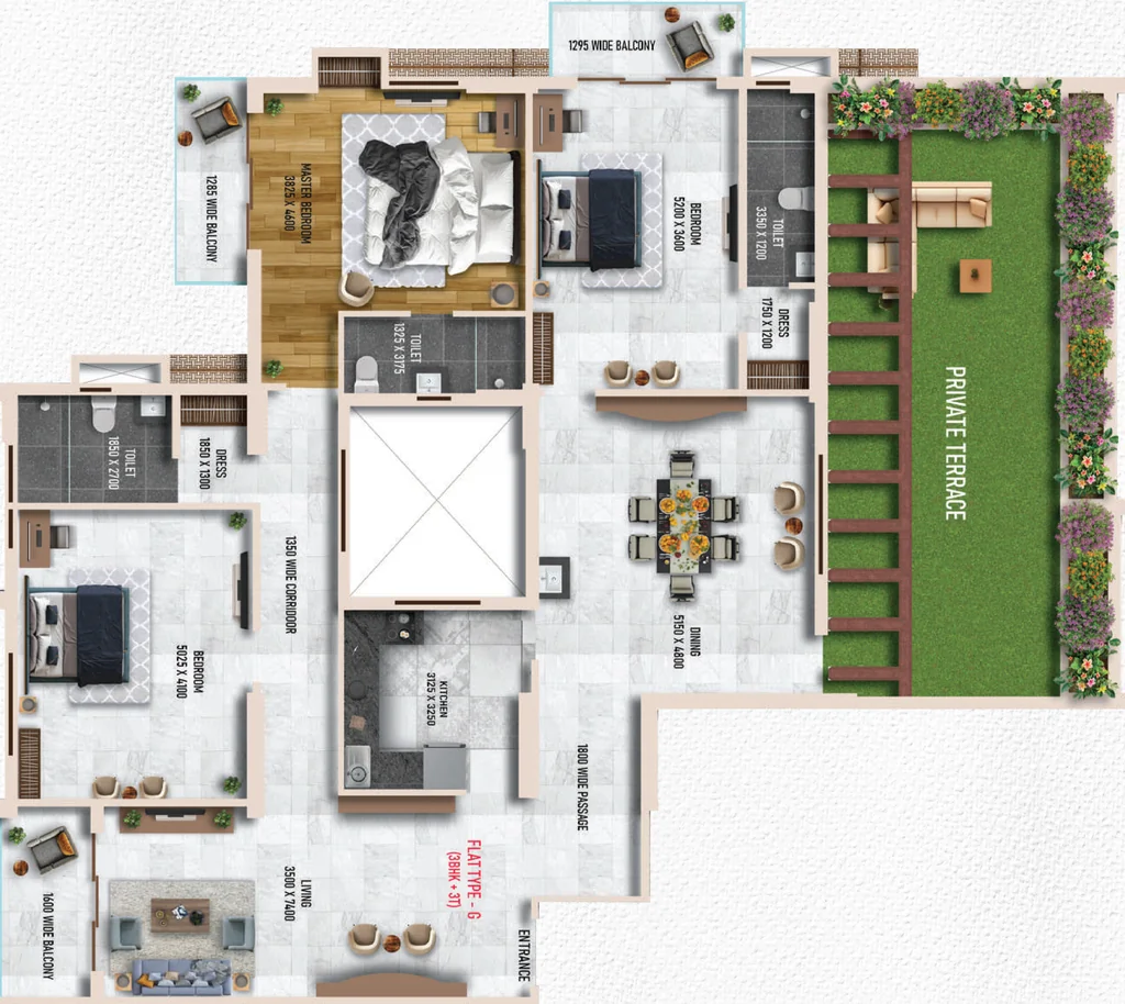 3 BHK Flat in Biswas Ora Heights in Park Circus, Kolkata - Image 929639