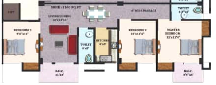 3 BHK Flat in ABS Meera Mansion in Hatigaon, Guwahati - Image 929668
