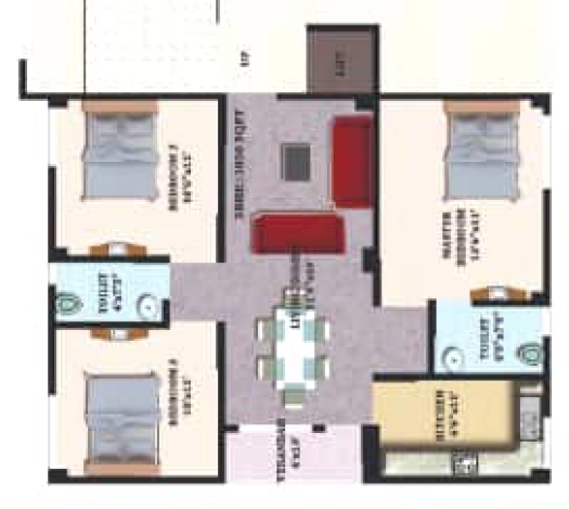 2 BHK Flat in ABS Meera Mansion in Hatigaon, Guwahati - Image 929667