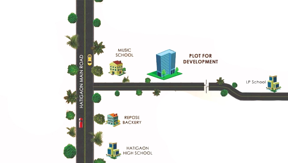 Location of ABS Meera Mansion in Hatigaon, Guwahati - Image 431413