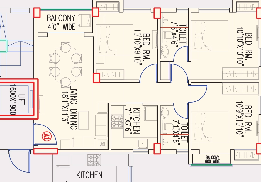 3 BHK Flat in Meharia Oxford Rudraa in Kasba, Kolkata - Image 929678