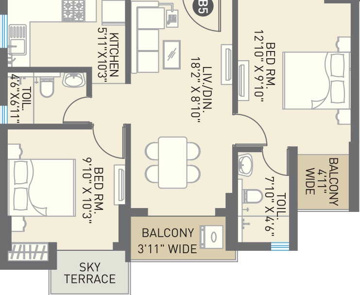 2 BHK Flat in Sachivaa Eshaana in Uttarpara, Kolkata - Image 929683