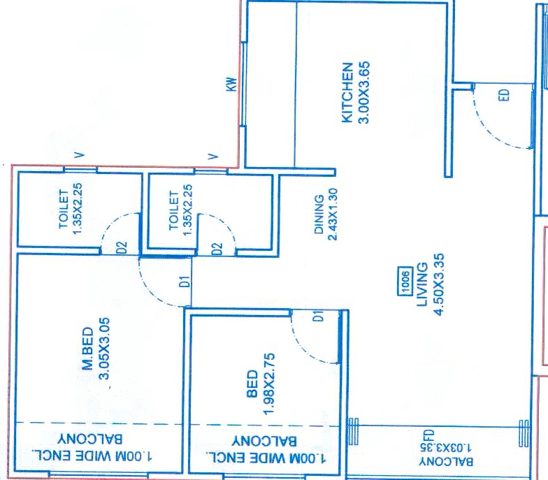 2 BHK Flat in Pioneer Lumina in Charholi, Pune - Image 929690