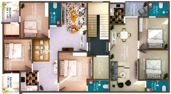Floor Plan of Royal Avaneesh in Lal Ganesh, Guwahati - Image 431525
