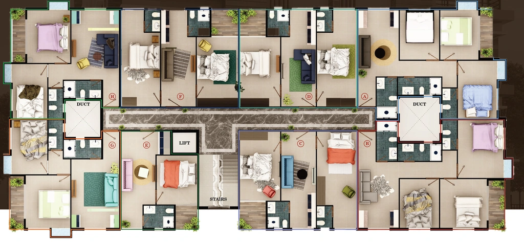 Floor Plan of Aashray Glory in Garia, Kolkata - Image 431531