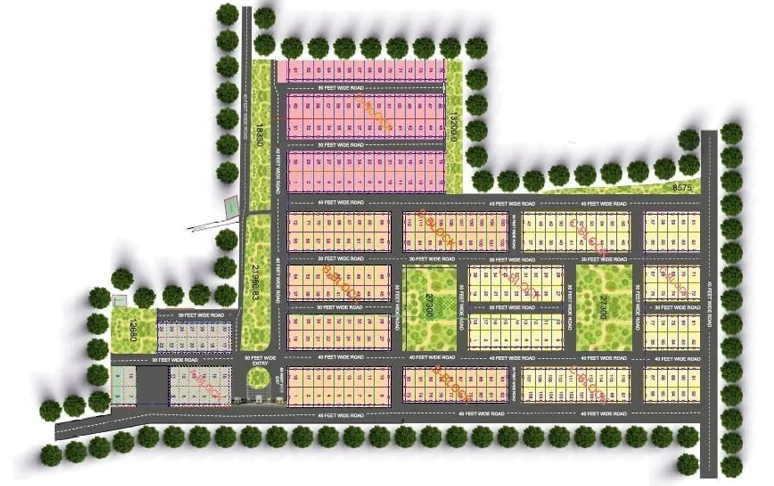 Master Plan of Iscon Green City in Sultanpur Road, Lucknow - Image 431540