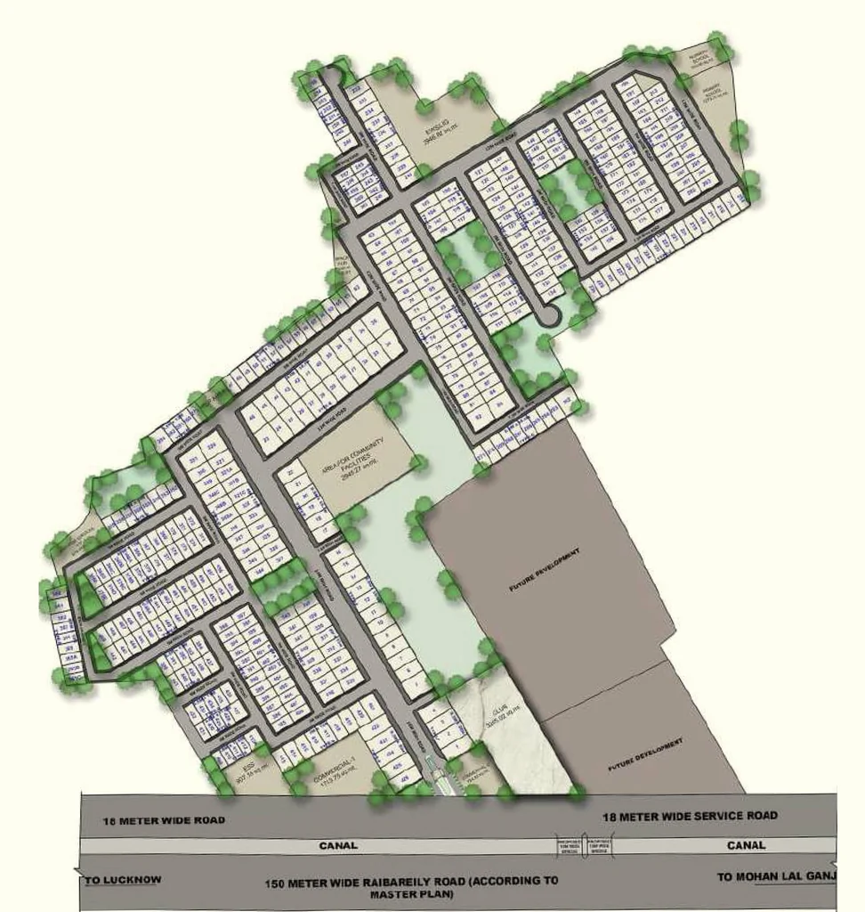 Master Plan of SMJ Suraksha Enclave in Raebareli Road, Lucknow - Image 431557
