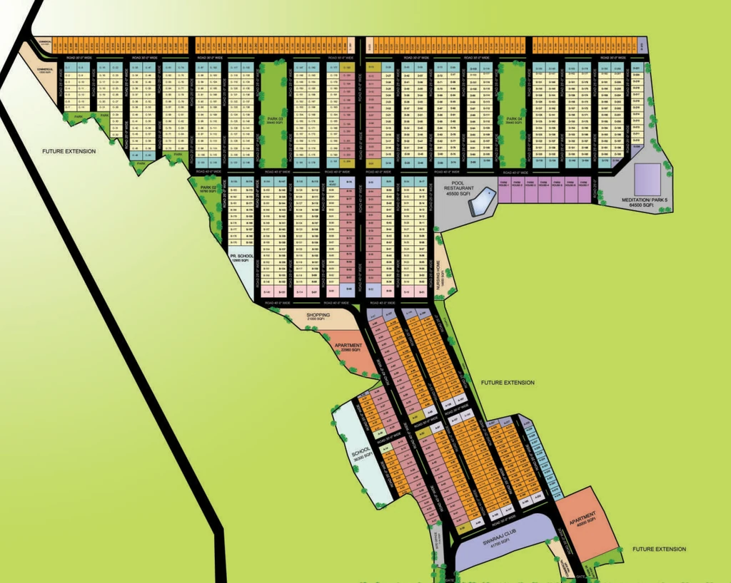 Master Plan of Swaraaj Green City in Raebareli Road, Lucknow - Image 431581