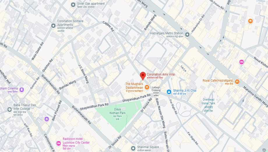 Location of Coronation Amy Villa in Hazratganj, Lucknow - Image 431587