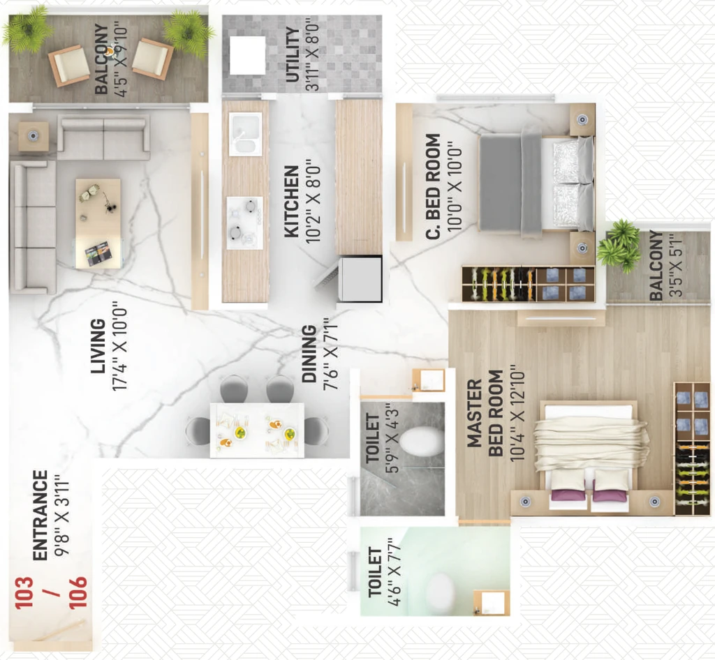 2 BHK Flat in Suvik Aspire in Indira Nagar, Nashik - Image 929930