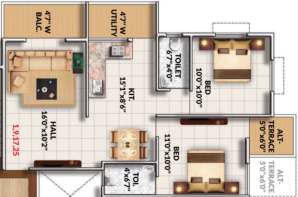 2 BHK Flat in Shrinath Samarth Heights in Indira Nagar, Nashik - Image 929929