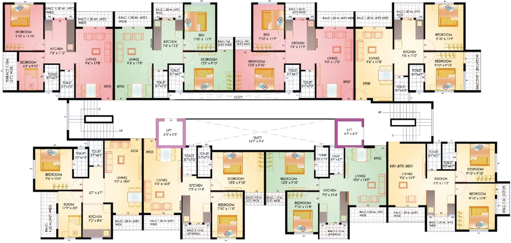 Floor Plan of Shree Swastik Mangal in Kamatwade, Nashik - Image 432070