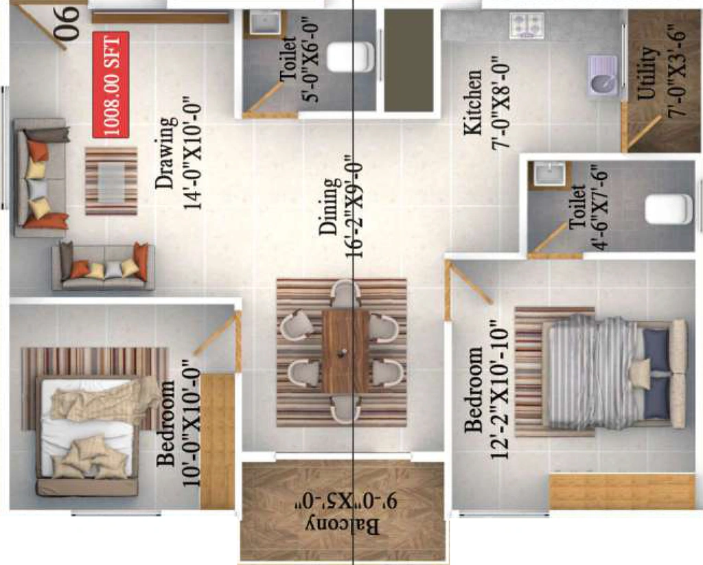 2 BHK Flat in GM Kamadhenu Enclave in Kaggadasapura, Bangalore - Image 929757
