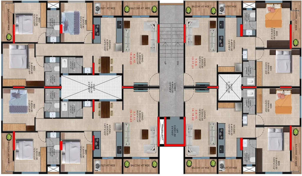 Floor Plan of Vinayak Karnish Park in Indira Nagar, Nashik - Image 432100