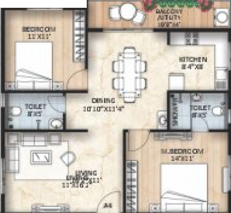 2 BHK Flat in Adithya Valioso in Varthur, Bangalore - Image 929765