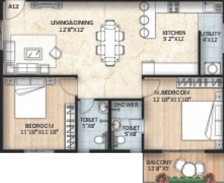 2 BHK Flat in Adithya Valioso in Varthur, Bangalore - Image 929766