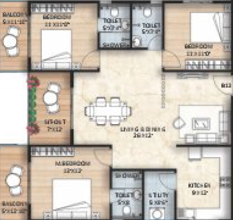 3 BHK Flat in Adithya Valioso in Varthur, Bangalore - Image 929774