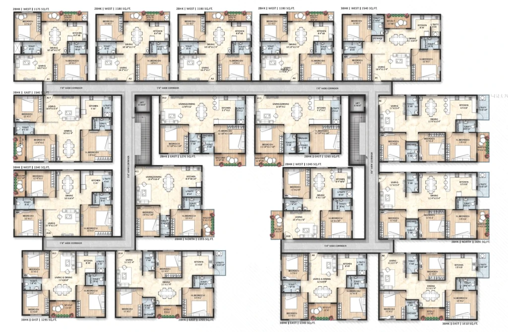 Floor Plan of Adithya Valioso in Varthur, Bangalore - Image 431663