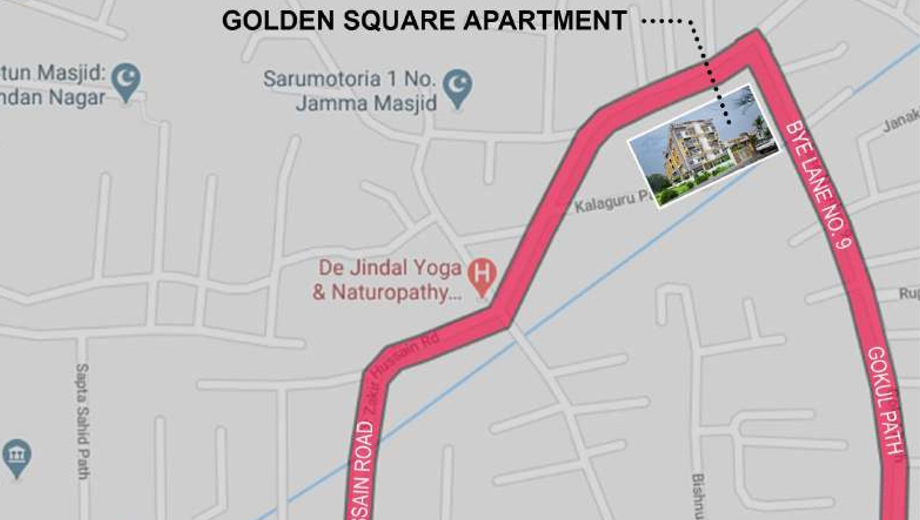 Location of Golden Square Apartment in Sarumotoria, Guwahati - Image 431670