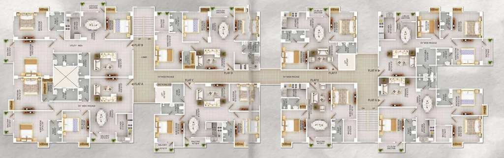 Floor Plan of Imperial Vista in Hatigaon, Guwahati - Image 431686
