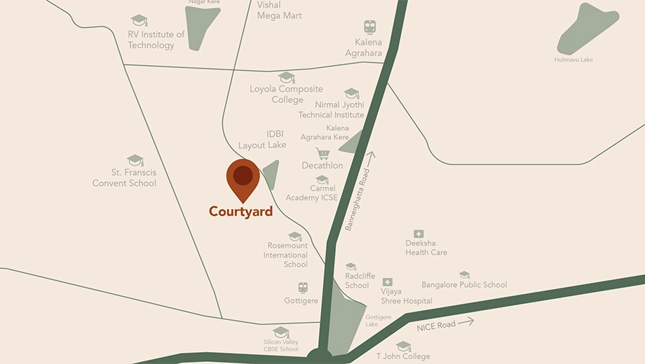 Location of Vedant Suraksha Courtyard in Gottigere, Bangalore - Image 431754