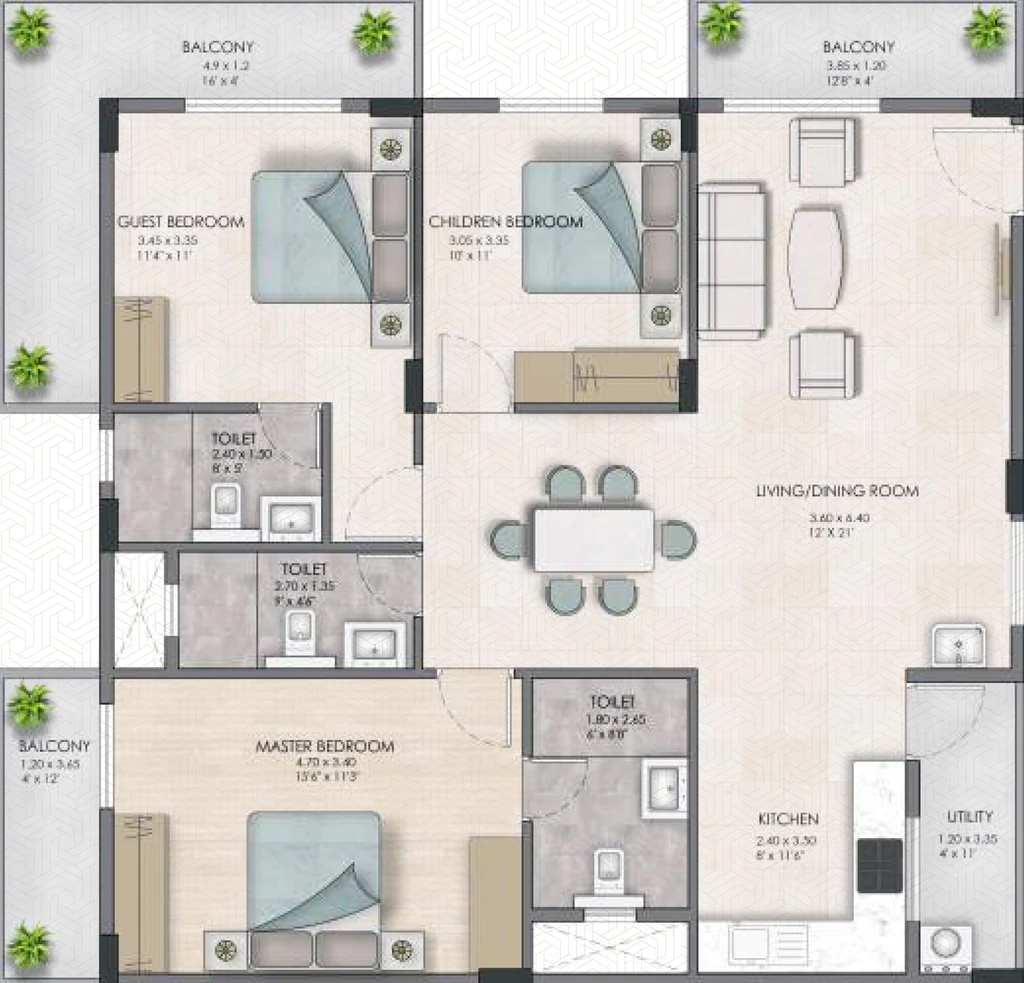 3 BHK Flat in SSC Sakura Blossom in Budigere Cross, Bangalore - Image 929791