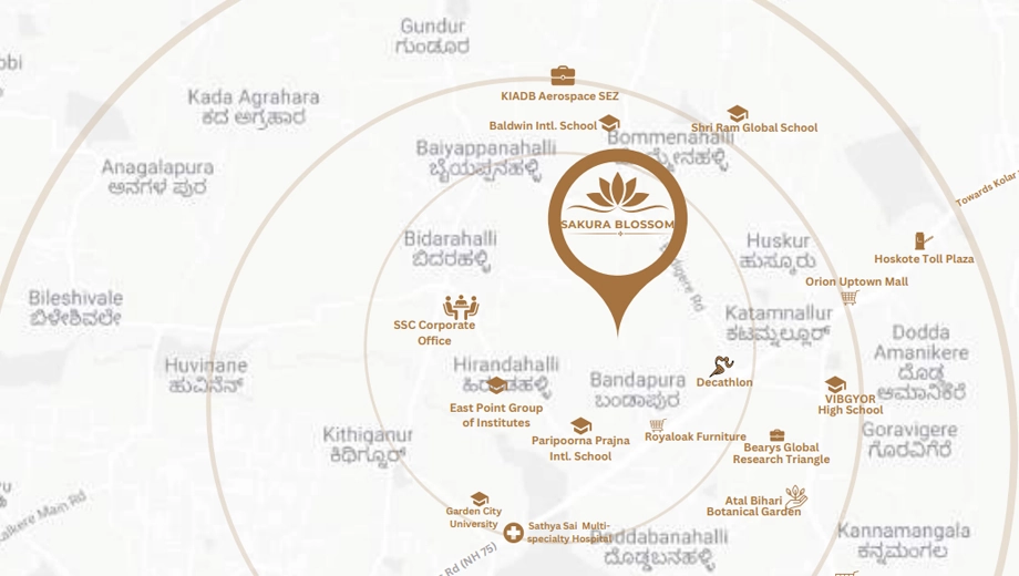 Location of SSC Sakura Blossom in Budigere Cross, Bangalore - Image 431715