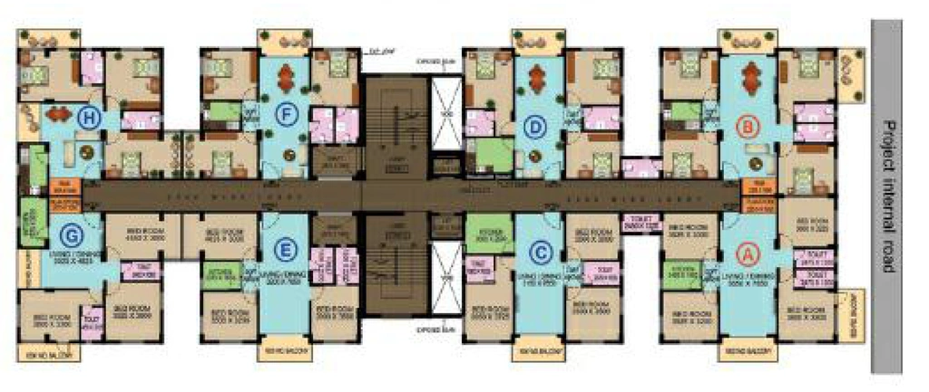 Floor Plan of Larica Green Valley in Dharapur, Guwahati - Image 431703
