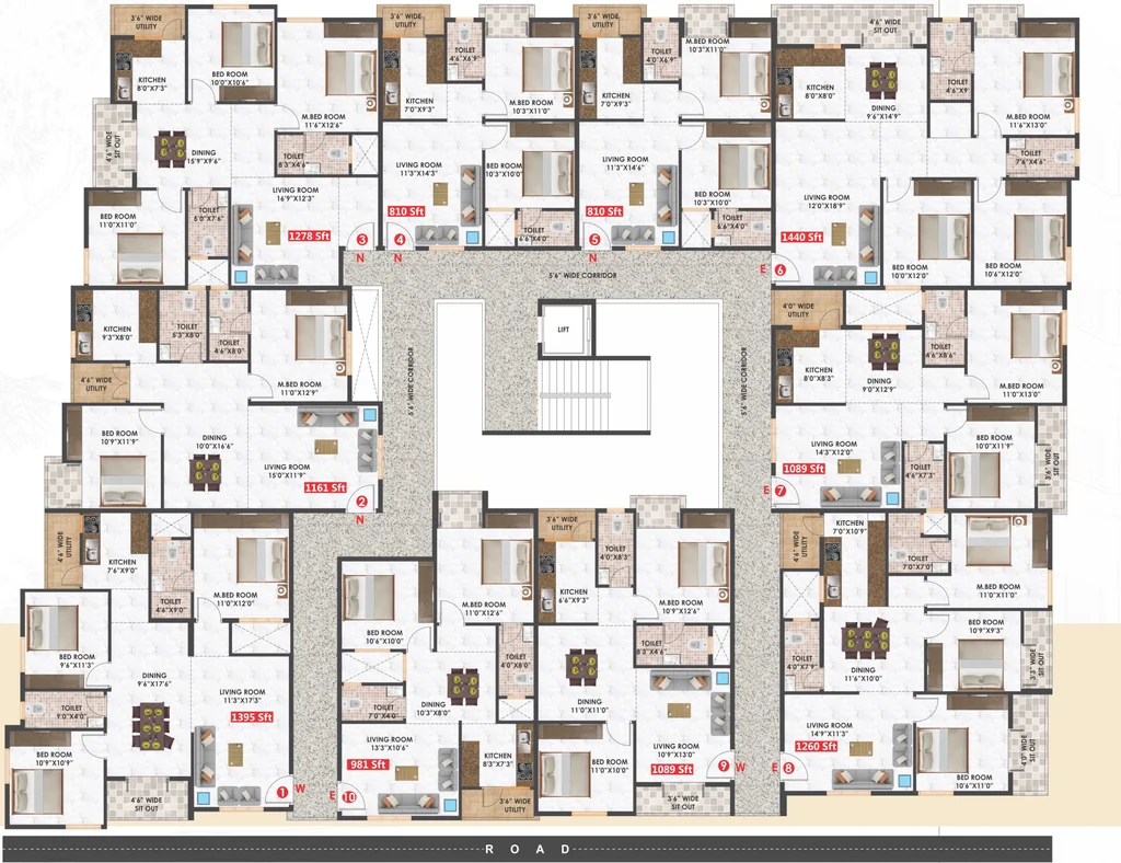 Floor Plan of Habulus Sai Elite in Electronic City, Bangalore - Image 431737
