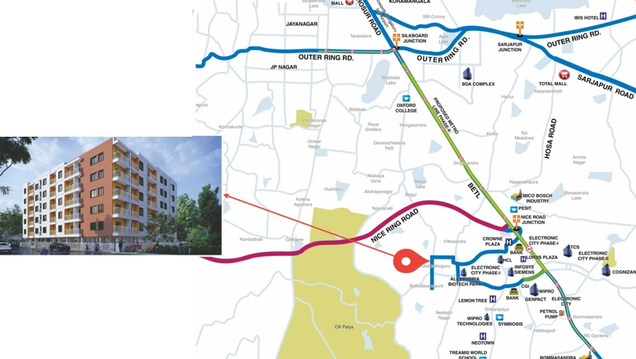 Location of Habulus Sai Elite in Electronic City, Bangalore - Image 431736