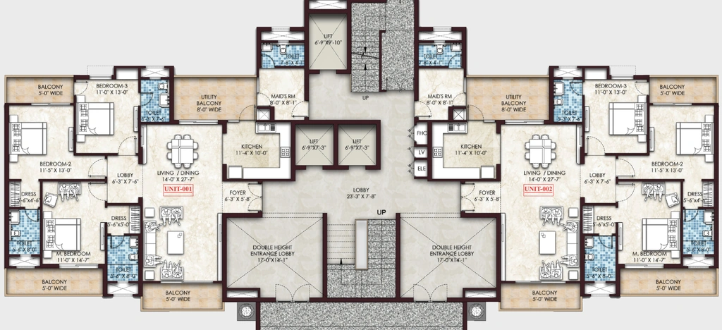Floor Plan of Omaxe Regent in Gomti Nagar Extension, Lucknow - Image 431767