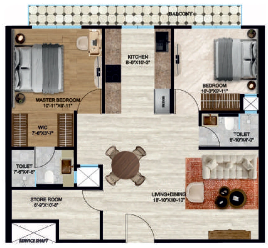 2 BHK Flat in Shreeya Vista Homes in Deva Road, Lucknow - Image 929815