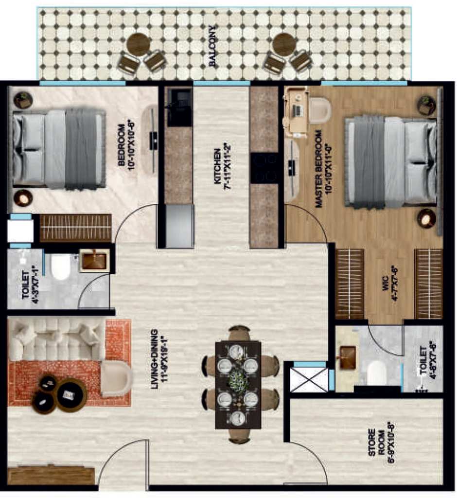 2 BHK Flat in Shreeya Vista Homes in Deva Road, Lucknow - Image 929816