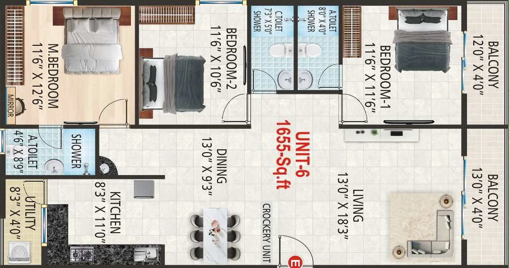 3 BHK Flat in V5 Paradise in Channasandra, Bangalore - Image 929823