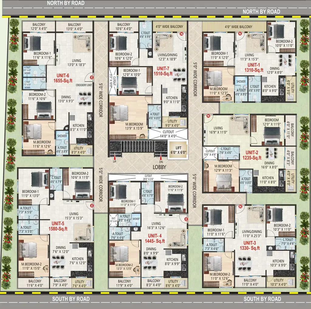 Floor Plan of V5 Paradise in Channasandra, Bangalore - Image 431783