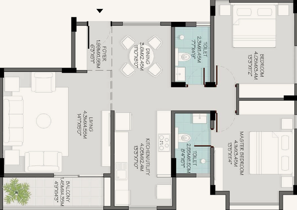 2 BHK Flat in Modern Spaaces Green Storeys in Sarjapur Road, Bangalore - Image 929826