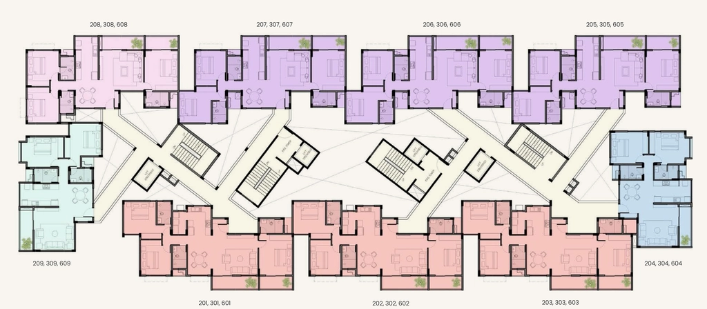 Floor Plan of Modern Spaaces Green Storeys in Sarjapur Road, Bangalore - Image 431800