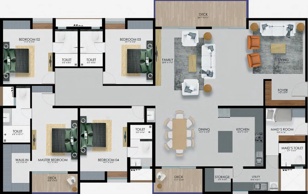 4 BHK Flat in Modern Spaaces Windmere in Haralur, Bangalore - Image 929834