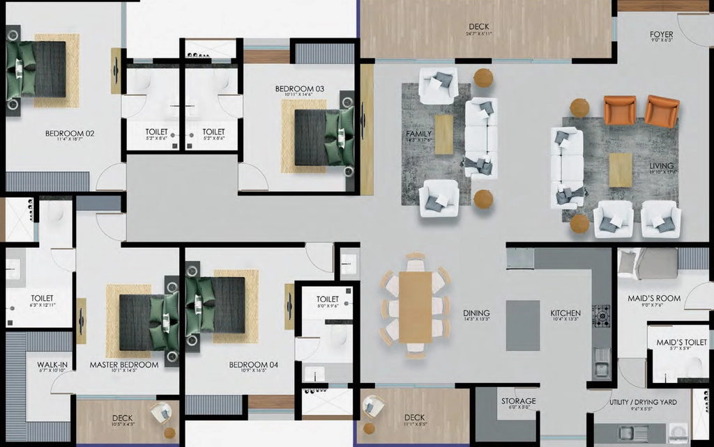4 BHK Flat in Modern Spaaces Windmere in Haralur, Bangalore - Image 929835