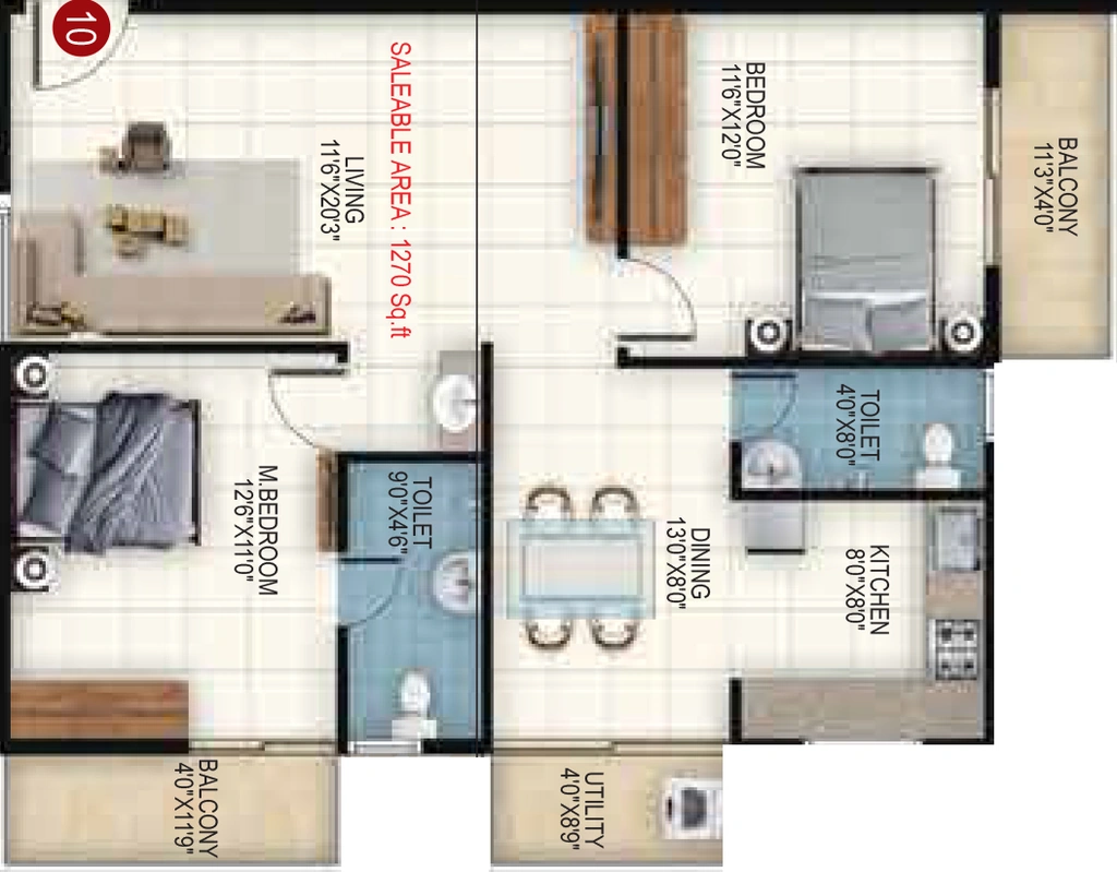 2 BHK Flat in Srinivasa Srinis Pristine in Sarjapur Road, Bangalore - Image 929838