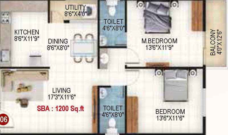 2 BHK Flat in Mega Sri Rama Enclave in Vidyaranyapura, Bangalore - Image 929851
