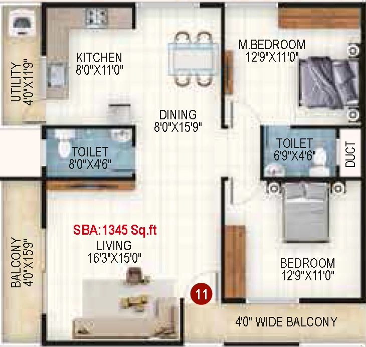 2 BHK Flat in Mega Sri Rama Enclave in Vidyaranyapura, Bangalore - Image 929852