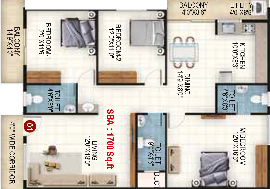 3 BHK Flat in Mega Sri Rama Enclave in Vidyaranyapura, Bangalore - Image 929855